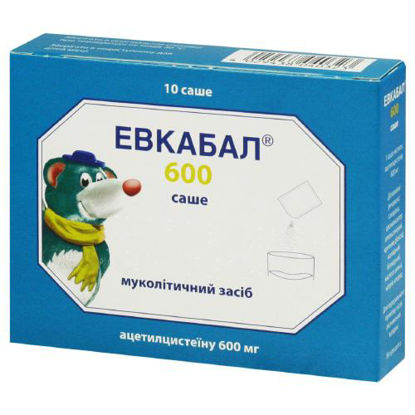 Світлина Евкабал 600 порошок для орального розчину 600 мг саше 3 г №10
